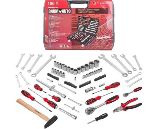 Набор инструментов BaumAuto 1/4, 1/2"", 6 гр., 5-32 мм, 106 предметов BM-41061-5(54711) 