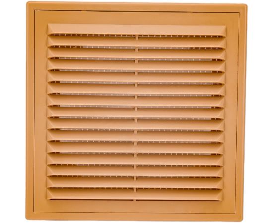 Решетка вентиляционная вытяжная с рамкой (150x150 мм; бежевая) ВИЕНТО 1515ВРбеж 
