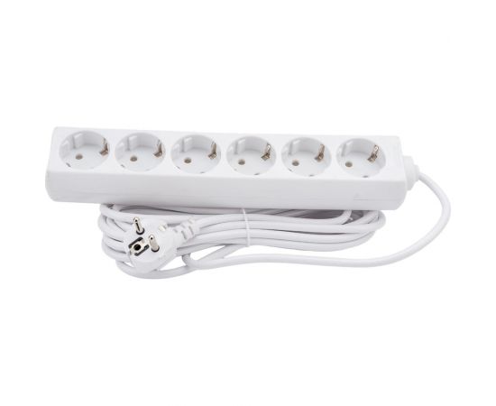 Удлинитель ExeGate ECE-6-5W 6 евророзеток с заземлением 5м белый 285836 – изображение 2