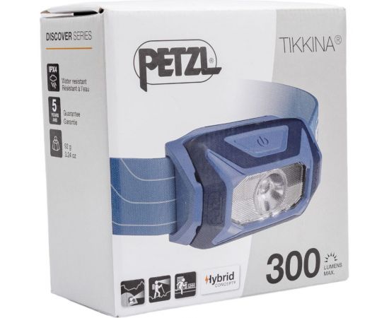Налобный светодиодный фонарь Petzl Lamp Tikkina синий, 300 лм, 3 AAA E060AA01 – изображение 2