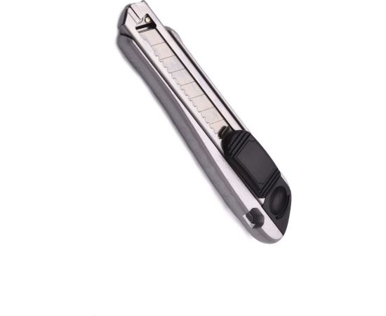 Нож HARDEN профессиональный, 18 мм, выдвижное лезвие, металлический корпус, 6 лезвий в комплекте 570331 – изображение 2