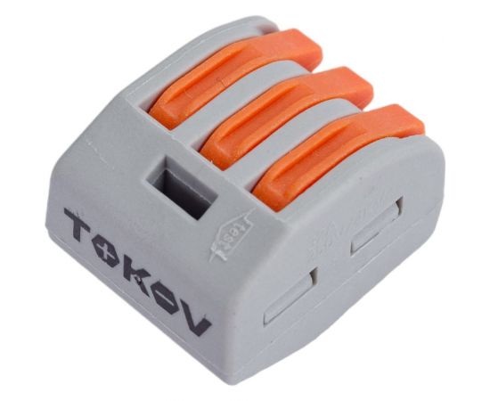 Строительно-монтажная клемма TOKOV ELECTRIC pct-213 с рычагом 3 отверстия (блист.10шт) TKE-PCT-213/BL10 – изображение 2