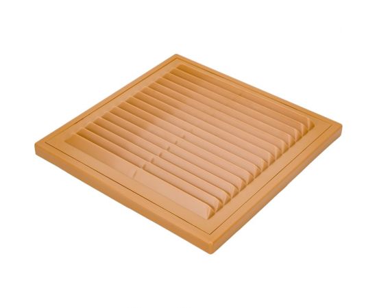 Решетка вентиляционная вытяжная с рамкой (150x150 мм; бежевая) ВИЕНТО 1515ВРбеж – изображение 3