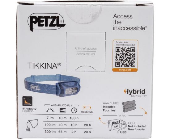 Налобный светодиодный фонарь Petzl Lamp Tikkina синий, 300 лм, 3 AAA E060AA01 – изображение 3