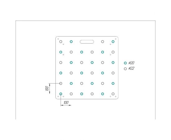 Столешница Q4 Ant с перфорацией Lossew ANT6060P – изображение 4