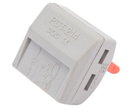 Строительно-монтажная клемма ЕТР смк 222-414 с рычагом, 4 отверстия 0,08-2,5 мм2, 5 шт/уп 40439 – изображение 4