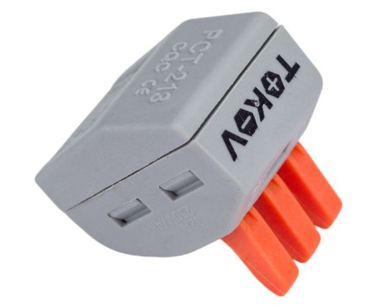 Строительно-монтажная клемма TOKOV ELECTRIC pct-213 с рычагом 3 отверстия (блист.10шт) TKE-PCT-213/BL10 – изображение 6