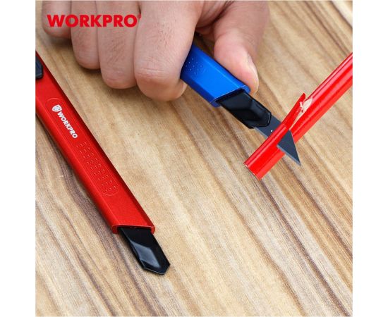 Нож для графических работ WORKPRO с отламывающимися лезвиями 30град. 9мм WP212020 – изображение 8