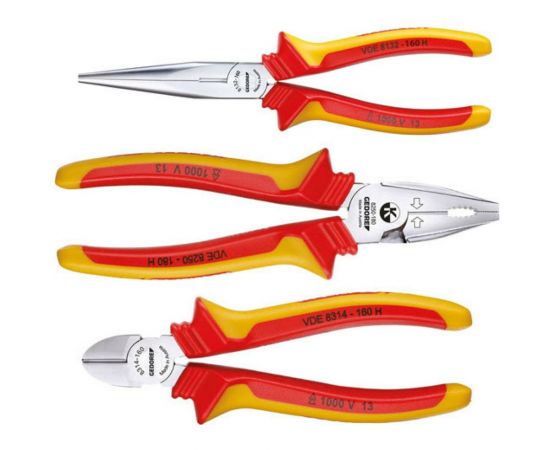 VDE-набор шарнирно-губцевого инструмента с изоляцией в виде чехла 3 предмета GEDORE 1550594 