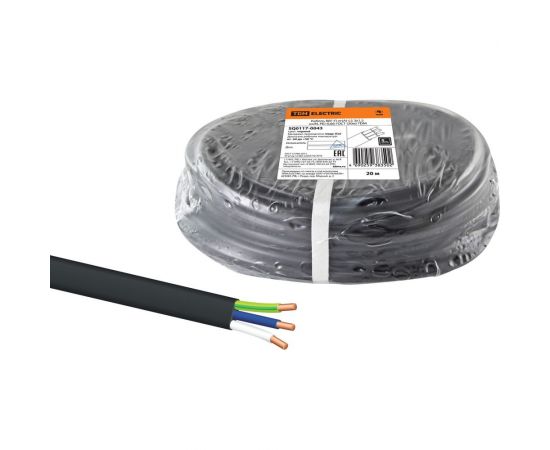 Кабель TDM ВВГ-П нгА-LS 3х1,5 окN, PE-0,66 ГОСТ 20м SQ0117-0043 