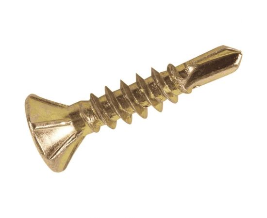 Оконный саморез Мир крепежа 3,9x32 мм, сверло, потай, желтый цинк, 1000 шт. Т0000014803 