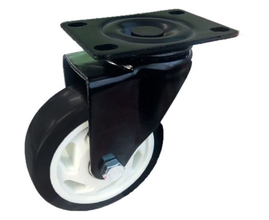 Колесо поворотное (100 мм; черная резина) MFK-TORG 4053100 