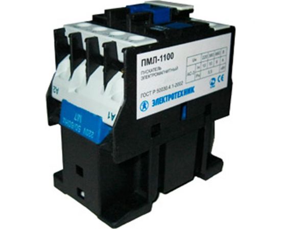 Электромагнитный пускатель Электротехник ПМЛ-1100 УХЛ4 Б, 24В/50Гц, 1з, 10А, нереверсивный, без реле, IP00 ET543039 