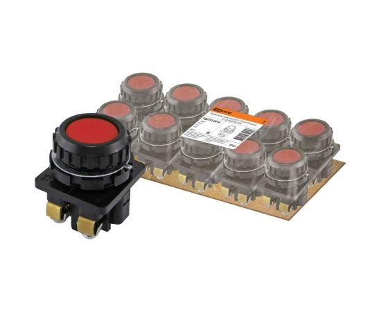 Выключатель TDM кнопочный КЕ 011-У2-исп.5 красный 1р 10A 660B IP40 SQ0753-0014 