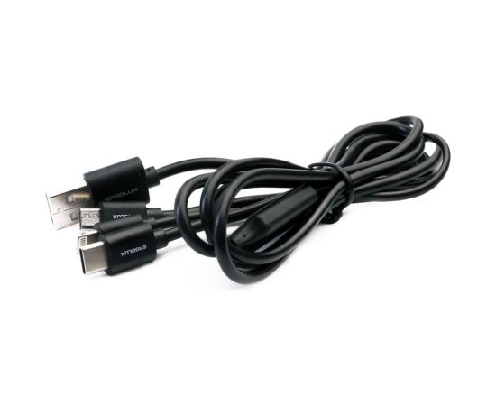 Кабель 3в1- micro usb-lightning-type c Ergolux Elx-cdc05-c02 3а, 1,2м, черный, зарядка, коробка 15099 