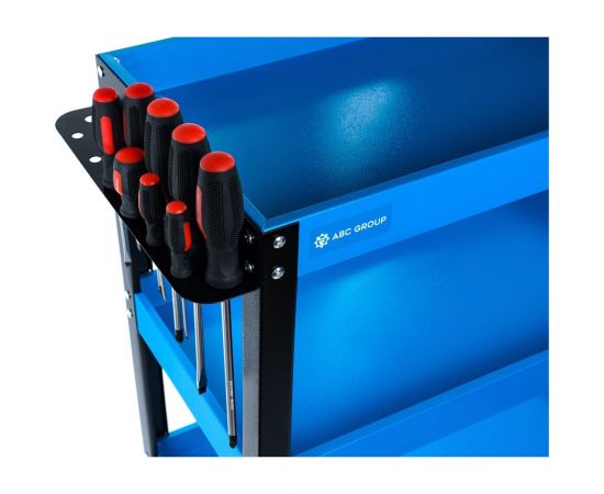 Передвижная тележка ABC с 3-мя полками, синяя ПТ3-C – изображение 2