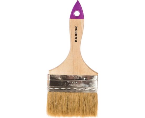 Плоская кисть KRAFOR №4, 100 мм 002-0040 49197 – изображение 2