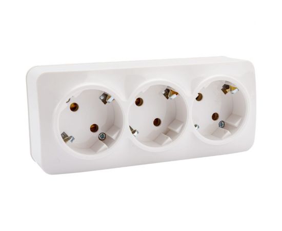 Розетка 3-м TOKOV ELECTRIC оп frea 16а ip20 250в с заземл. абс-пластик бел. TKE-FR-R3Z-C01 – изображение 3