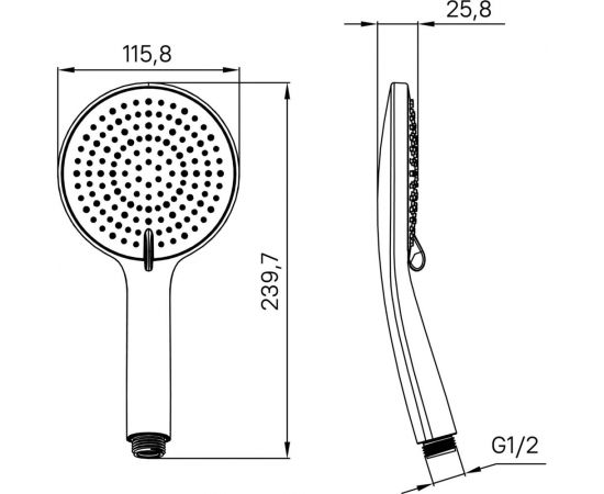 Лейка для душа IDDIS Optima Home хром OPH3F0Ci18 – изображение 5