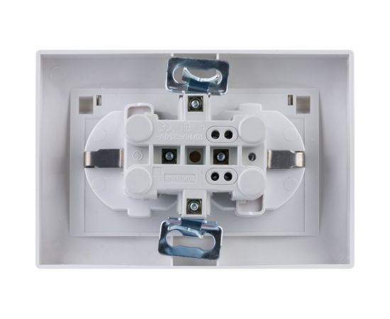 Двойная розетка TDM 2П+З с защитными шторками и крышкой 16А 250В IP44 белая Таймыр SQ1814-0076 – изображение 6