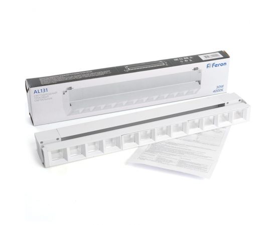 Светодиодный трековый однофазный светильник FERON AL131 на шинопровод 30W 4000K 60 градусов белый 48377 – изображение 8