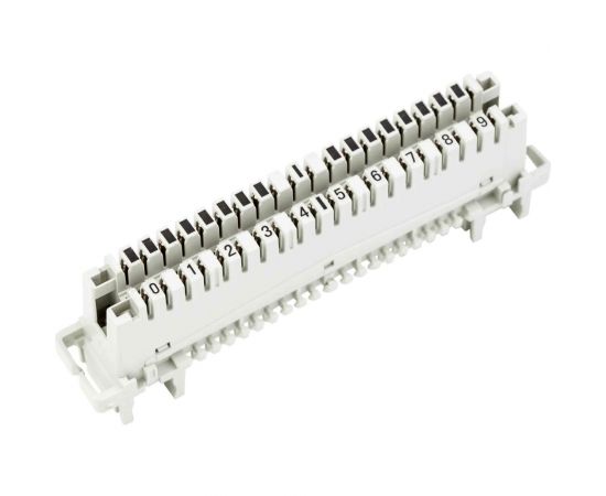 Неразмыкаемый плинт TWIST LSA Profil ABS, 10 пар, медные контакты LSA-D-C-09-TWCS 