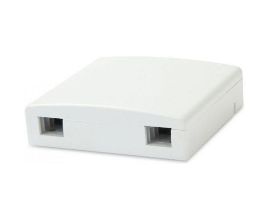 Оптическая абонентская розетка без адаптера Hyperline, FO-WB86-FTTH-2UN-WH совместима с адаптерами SC/DLC 255000 