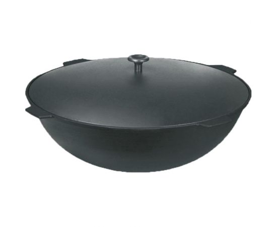 Казан с алюминиевой крышкой TimA литой чугун, 12 л, ручка - четыре ушка К121 