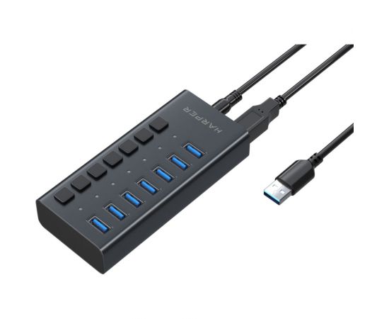 USB концентратор Harper HUB-07MB Black H00003295 