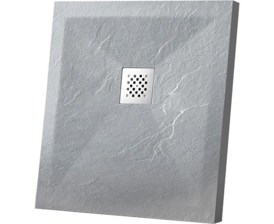 Поддон для душа VINCEA из искусственного камня, 900x900x25, серый VST-4SR9090G 