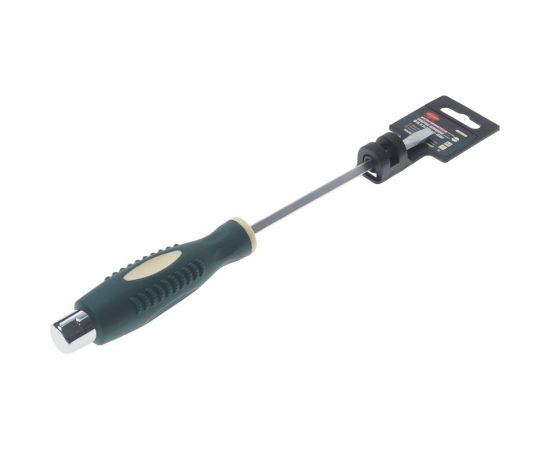 Шлицевая силовая магнитная отвертка ROCKFORCE Profi S2 SL6.5х150мм на пластиковом держателе RF-70265150 