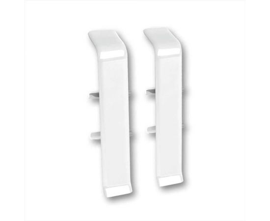 Соединитель для плинтуса DECONIKA 70 мм, 001-G Белый глянец Д-П70-С-Ф2 001-0 БЕЛ-Г 