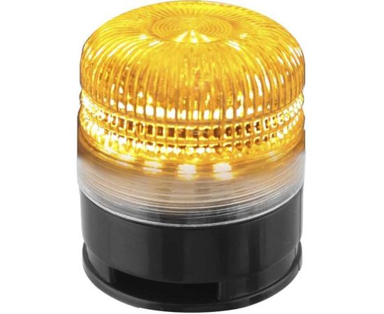 Светосигнальный маячок INNOCONT d=52мм, L=58мм, многоцветный светодиод (постоянное/мигающее), зуммер, цвет: красный, желтый, зеленый, 24VDC, IP54, кабель 0,5м SL52B-024-RYG 