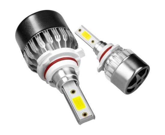 Светодиодные лампы LED для авто LEDZILLA C6 HB4 9006 18Вт 12В лампочки для автомобилей в фары комплект 2шт C6-9006 