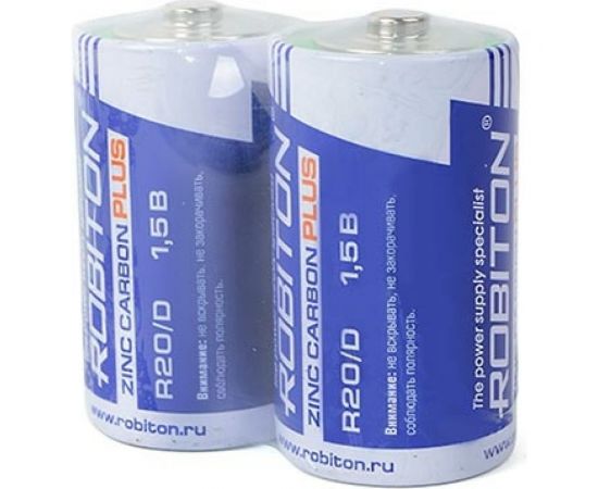 Элемент питания ROBITON 2шт. PLUS R-R20- R20 17432 