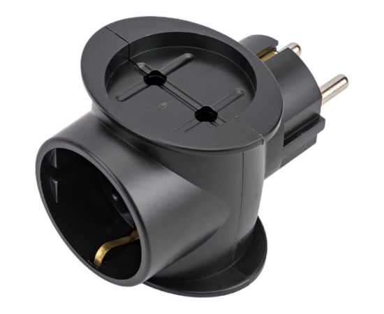 Сетевой разветвитель Perfeo RU POWER 3 гнезда, 16А, 1 гнездо с заземлением, 2 гнезда без заземления 30015500 