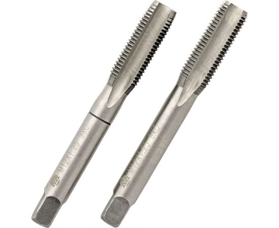 Ручной метчик Волжский инструмент 12х1.25, 2 штуки, комплект, в ПВХ-упаковке 3705017 