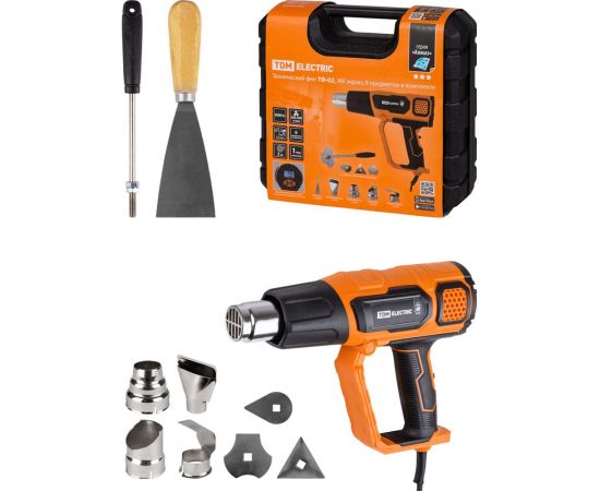 Технический фен TDM тф-02 алмаз, 2000 вт, 2 режима, 50-600 c, кейс SQ1029-0102 