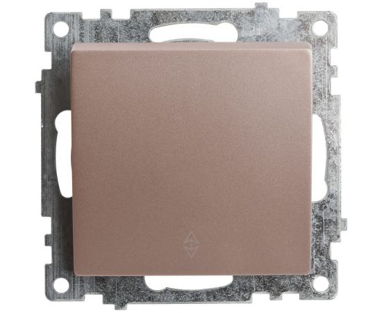 1-клавишный выключатель STEKKER (механизм), GLS10-7105-02, 250V, 10А, серия Катрин, шампань 39590 