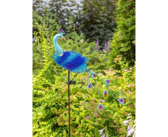 Садовый фонарь ЧУДЕСНЫЙ САД 324 сияющий павлин со светодиодной подсветкой, на солнечной батарее, металл 4606400207887 – изображение 11