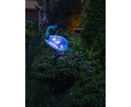 Садовый фонарь ЧУДЕСНЫЙ САД 324 сияющий павлин со светодиодной подсветкой, на солнечной батарее, металл 4606400207887 – изображение 12