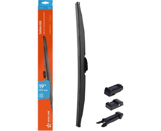 Щетка стеклоочистителя 475 мм, 19"", зимняя, 4 адаптера Airline AWB-W-475 – изображение 2