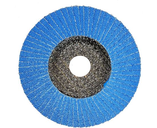 Диск лепестковый по нержавеющей стали flap 125x22 мм, Р60 Karbosan 82300 – изображение 2