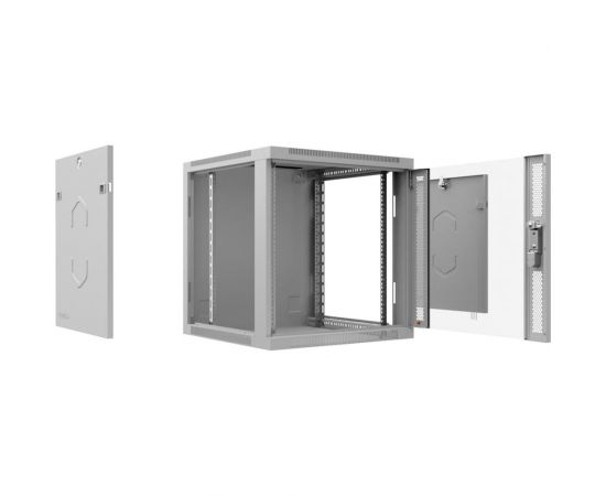 Телекоммуникационный настенный разобранный шкаф Cabeus 19" 12U цвет серый SH-05F-12U60/45-R – изображение 2