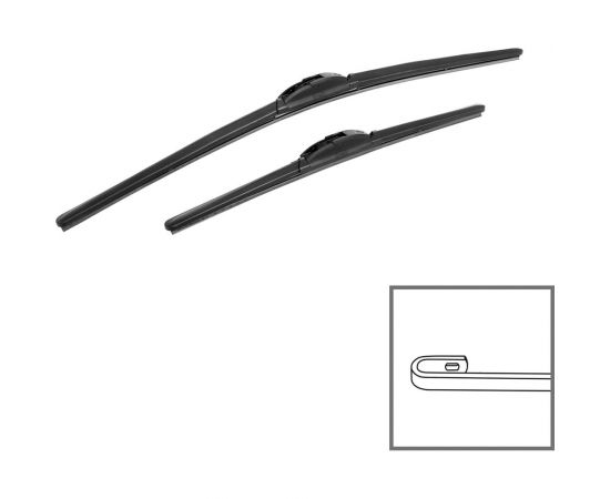 Комплект щёток стеклоочистителя hybrid 2 шт, 65/35 см, адаптер B1 2 шт Heyner 020370 – изображение 2