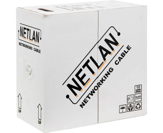 Кабель U/UTP NETLAN 4 пары, Кат.6, одножильный, медный, PE до -40C, черный, 305м EC-UU004-6-PE-BK – изображение 2