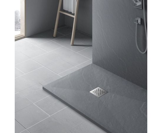 Поддон для душа VINCEA из искусственного камня, 900x900x25, серый VST-4SR9090G – изображение 2