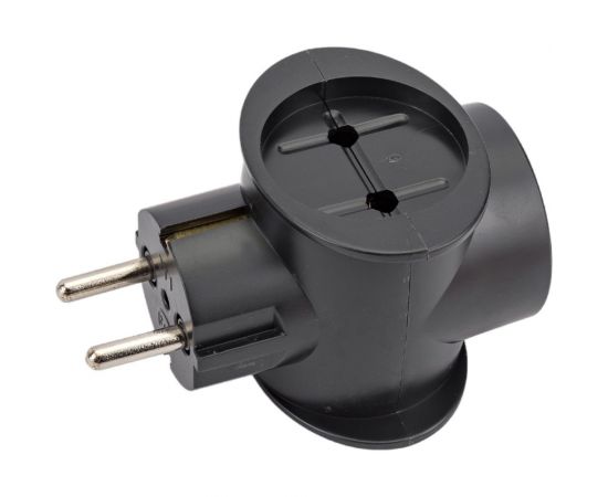 Сетевой разветвитель Perfeo RU POWER 3 гнезда, 16А, 1 гнездо с заземлением, 2 гнезда без заземления 30015500 – изображение 3