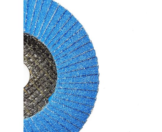 Диск лепестковый по нержавеющей стали flap 125x22 мм, Р60 Karbosan 82300 – изображение 3