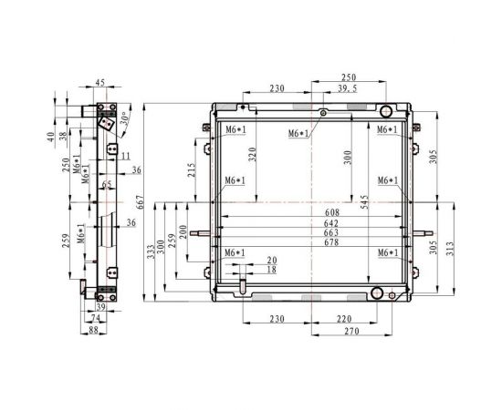 Радиатор охлаждения для автомобилей ГАЗон Next c двигателем ЯМЗ 534 LUZAR LRc 0340 – изображение 3